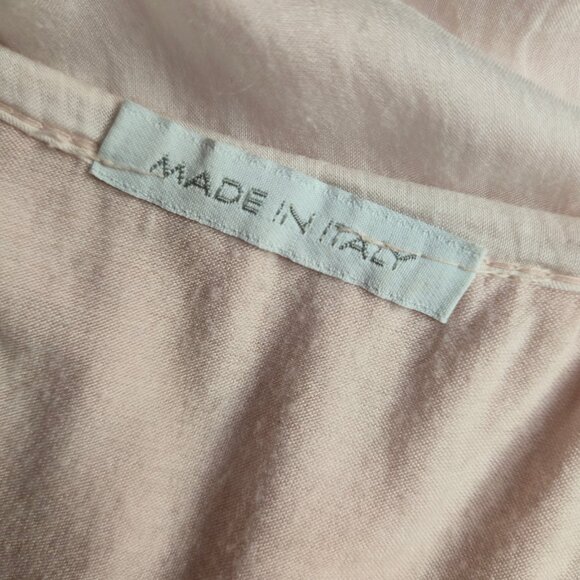 Y2K Boho Fairy Pink Lace Sequin Long Top Tunic Size L Silk Blend Made In Italy - Picture 10 of 11